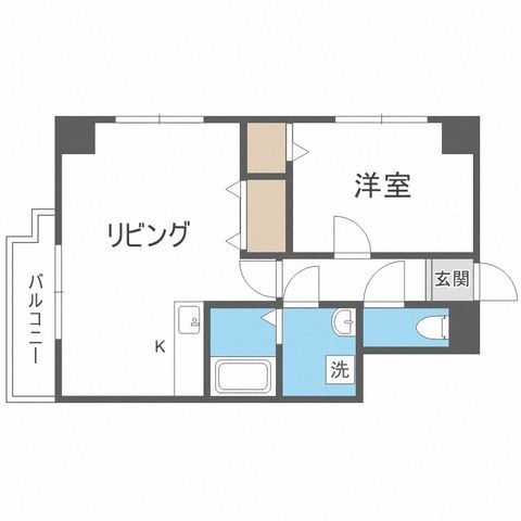 拡大写真:MAISON HOXIN南10条 2階201の間取り