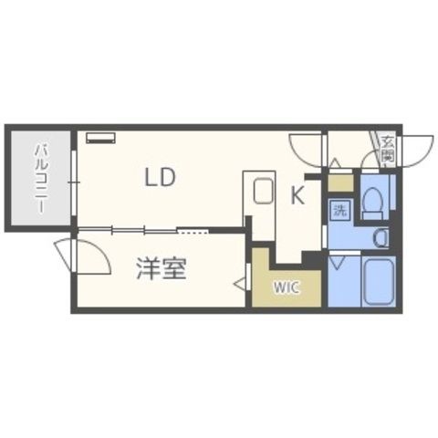 拡大写真:Rohdea109 (ローディア109) 3階303の間取り
