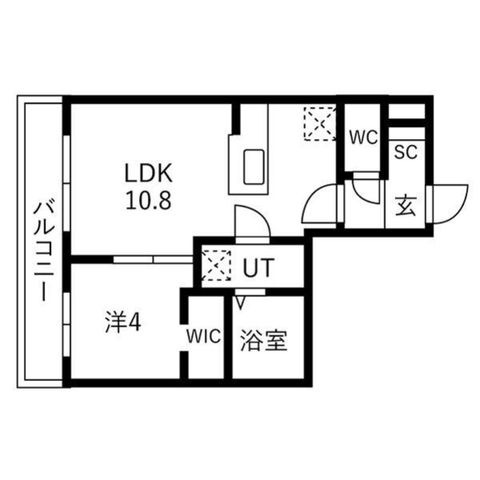 拡大写真:仮)南13西7MS邸 3階312の間取り