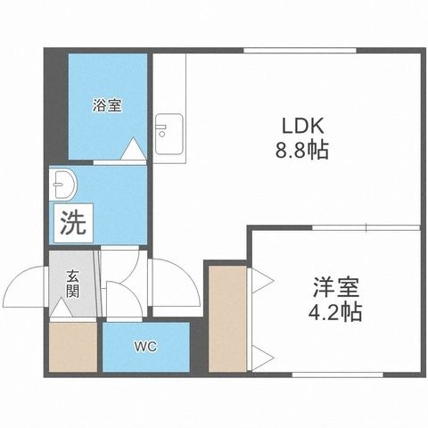 拡大写真:AsteR24 3階301の間取り