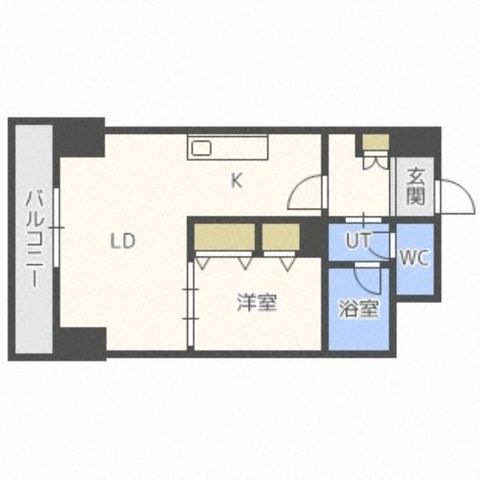 拡大写真:PRIME URBAN宮の沢 11階1105の間取り