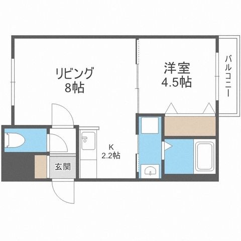 拡大写真:フィオラノセレッソ 1階102の間取り