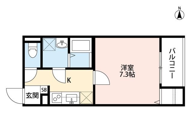 拡大写真:ディアコート巽南 2階202の間取り