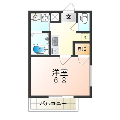 拡大写真:フジパレス今福西Ⅰ番館 3階301の間取り