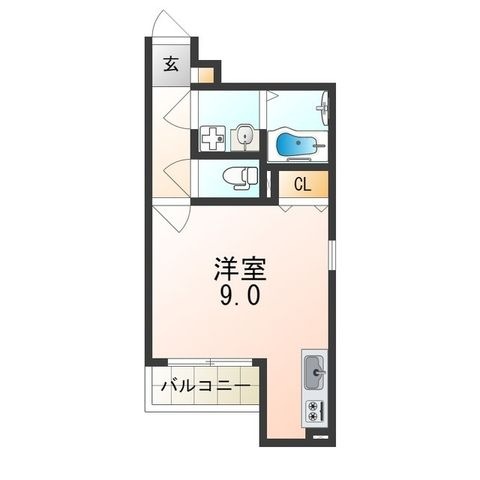 拡大写真:premiereⅡ 2階202の間取り