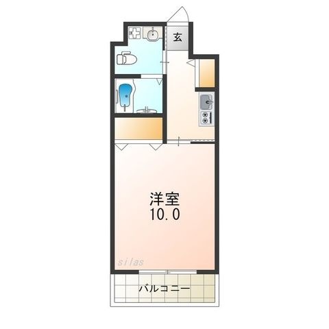 拡大写真:ルッツ平野 3階302の間取り
