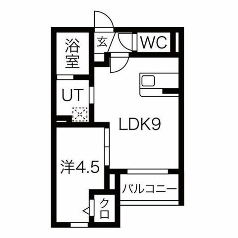 拡大写真:東大阪市瓢箪山町 1階102の間取り