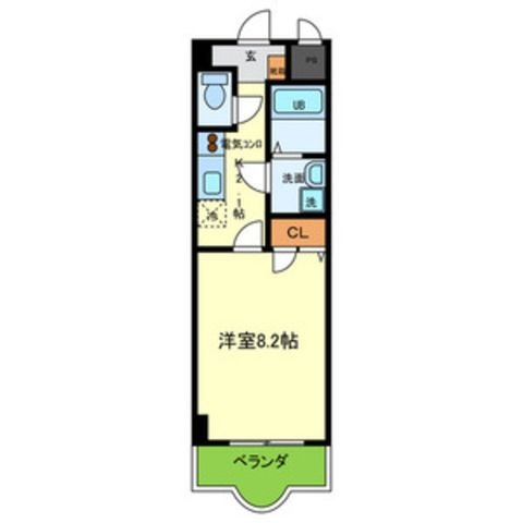拡大写真:八尾市光町1丁目 9階905の間取り