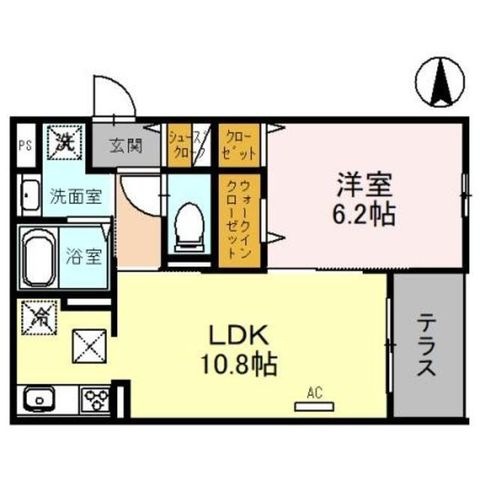 拡大写真:大阪市旭区清水4丁目 1階101の間取り