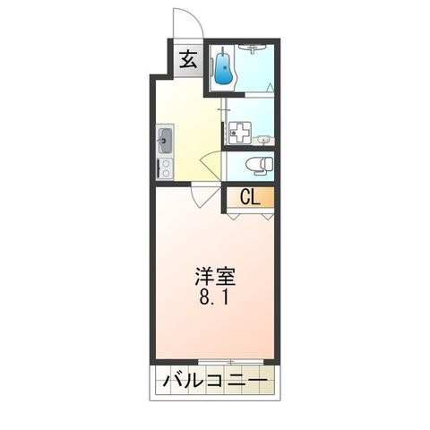 拡大写真：八尾市末広町４丁目 1階103の間取り