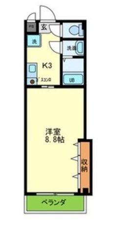 拡大写真：大阪市港区三先１丁目 4階405の間取り