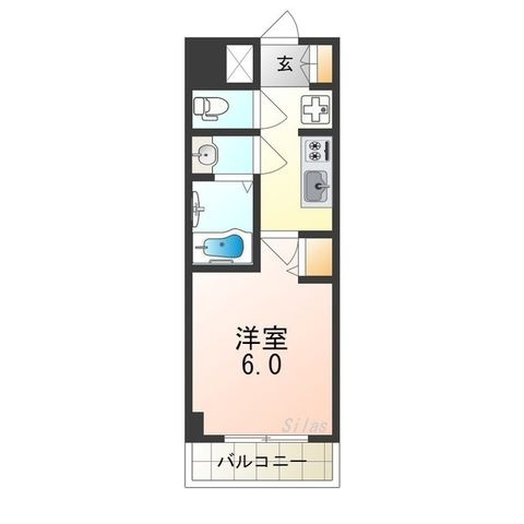 拡大写真:大阪市東住吉区桑津3丁目 4階402の間取り