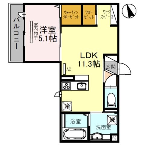 拡大写真:大阪市住吉区墨江1丁目 1階102の間取り