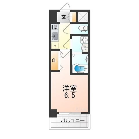 拡大写真:大阪市住吉区長居東4丁目 8階802の間取り