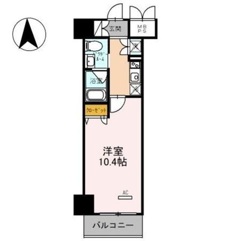拡大写真：堺市堺区北花田口町２丁 3階309の間取り
