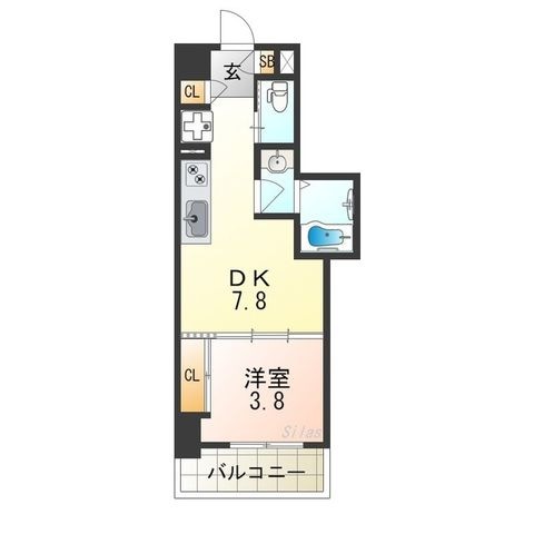 拡大写真:大阪市東住吉区桑津4丁目 10階1003の間取り