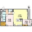 大阪市阿倍野区西田辺町2丁目の間取図