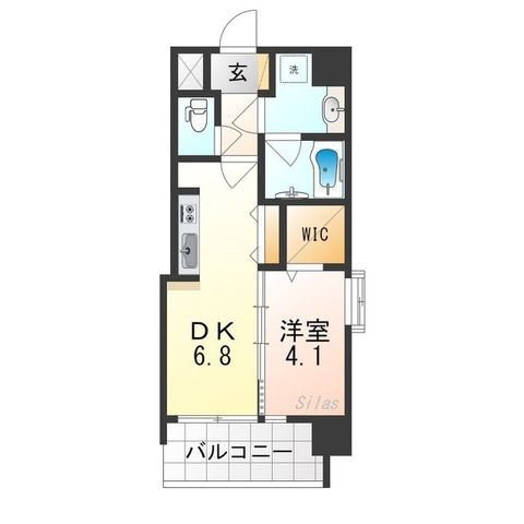 拡大写真:大阪市東住吉区桑津2丁目 13階1301の間取り