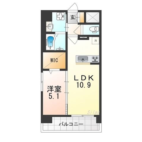 拡大写真:大阪市阿倍野区阪南町1丁目 5階503の間取り