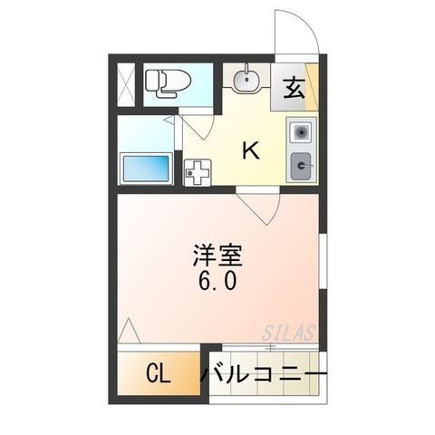 拡大写真:大阪市住吉区我孫子1丁目 4階403の間取り