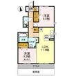 大阪市平野区長吉六反1丁目の間取図