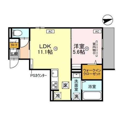 拡大写真:大阪市旭区大宮4丁目 3階302の間取り
