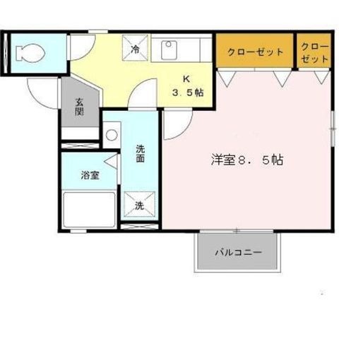 拡大写真:柏原市法善寺1丁目 1階103の間取り
