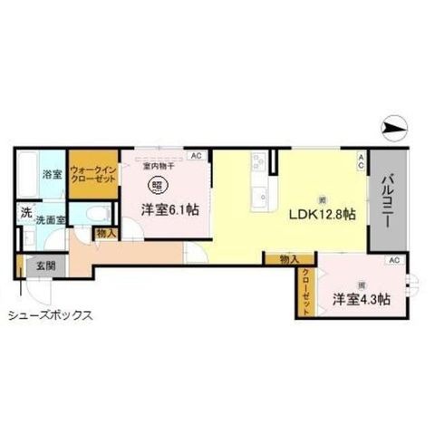 拡大写真:大阪市住吉区墨江4丁目 1階102の間取り