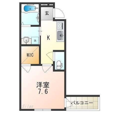 拡大写真:大阪市住之江区中加賀屋4丁目 3階302の間取り