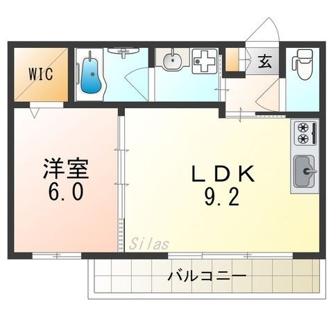 拡大写真:堺市堺区香ヶ丘町1丁 3階302の間取り
