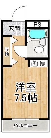 拡大写真:マイデンハイツ 3階301の間取り