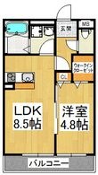 プレミアムスイート狭山駅前の間取図
