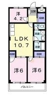 アレーゼFの間取図