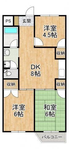 拡大写真:SAMURAIマンション 5階501の間取り