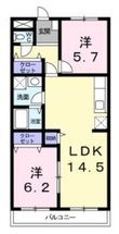 サウスタウンＦの間取図