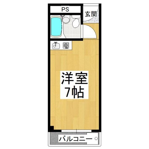 拡大写真:栄町フラッツ 2階206の間取り