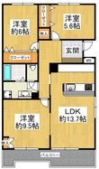 藤沢台第一住宅306棟の間取図