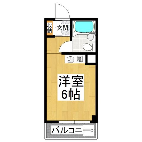 拡大写真:ドムス河内長野 5階502の間取り