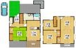 河南町さくら坂戸建の間取図