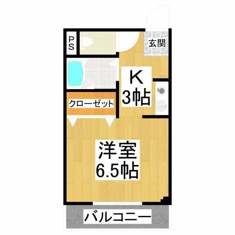 拡大写真:メロディーハイム 1階101の間取り