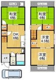 堺市東区北野田貸家の間取図