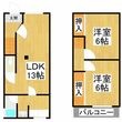 堺市東区日置荘西町7丁貸家の間取図
