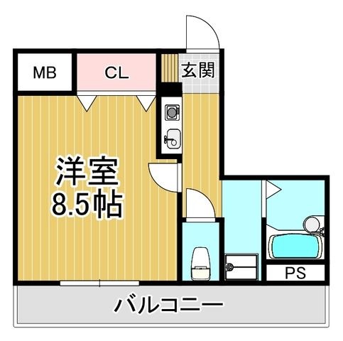 拡大写真:サンコークレアール 4階401の間取り