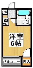 拡大写真:OMレジデンス白鷺 4階406の間取り