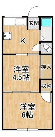 拡大写真:マンション北野田 1階16の間取り