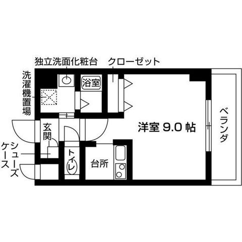 拡大写真:サワー・ドゥ白鷺 4階411の間取り