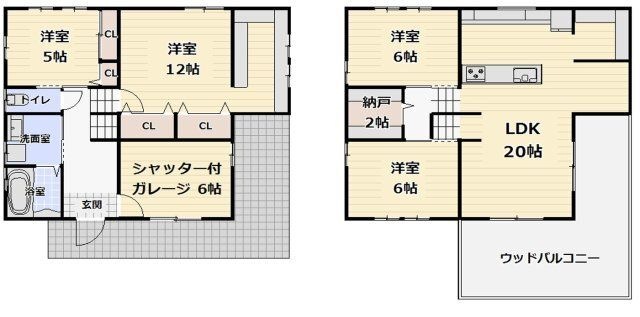 拡大写真:堺市中区東山賃貸戸建 1階1の間取り