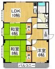 エステートBLDⅢの間取図