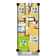 クローバーハイツ南花台の間取図