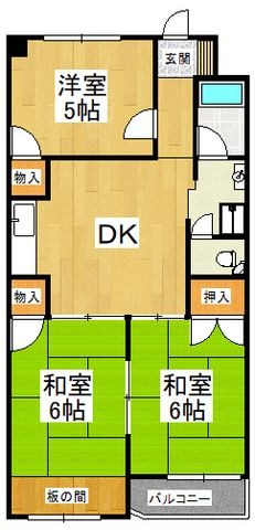 拡大写真:SAMURAIマンション 5階502の間取り
